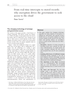 From real-time intercepts to stored records: why