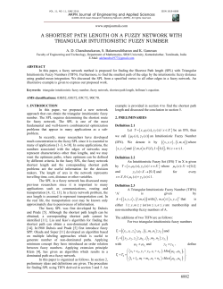 a shortest path length on a fuzzy network with
