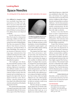 Space needles - MIT Lincoln Laboratory