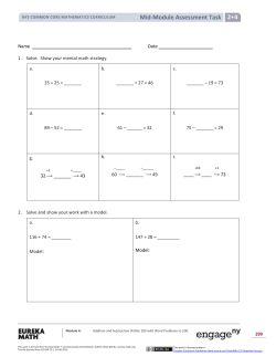 Mid-Module Assessment