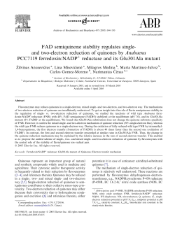 and two-electron reduction of quinones by Anabaena PCC7119