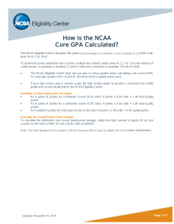 How is the NCAA Core GPA Calculated?