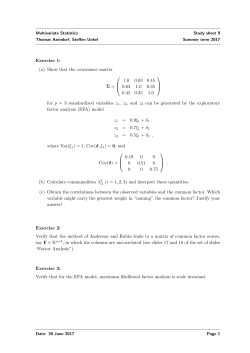 (a) Show that the covariance matrix Σ = 1.0 0.63 0.45 0.63 1.0 0.35