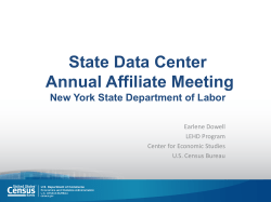 State Data Center Annual Affiliate Meeting, Earlene Dowell