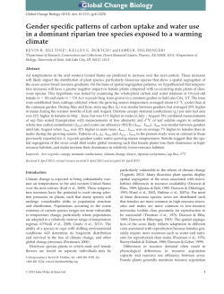 Gender specific patterns of carbon uptake and water use in a