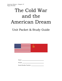 The Cold War and the American Dream