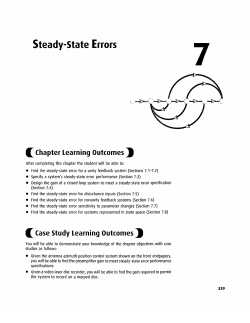 Steady-State Errors $ 7