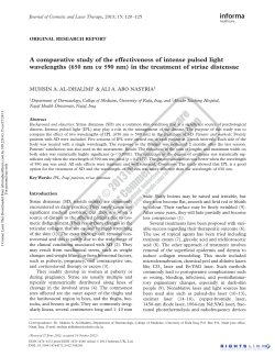 A comparative study of the effectiveness of intense pulsed light