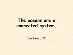 The oceans are a connected system.