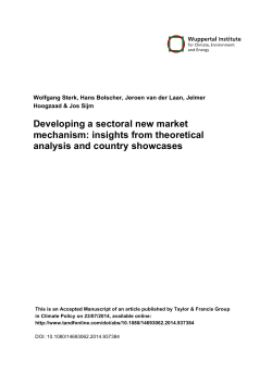 Developing a sectoral new market mechanism