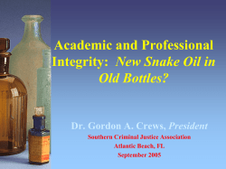 Academic and Professional Integrity: New