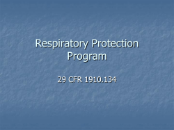 WBI`s Respiratory Protection Program
