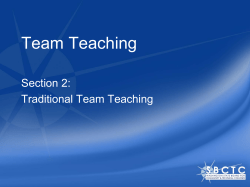 Traditional Team Teaching