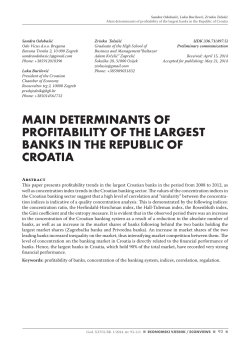 determinants of profitability of the largest banks in the republic of
