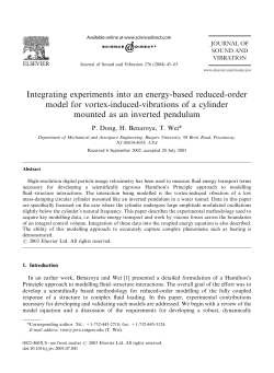 Integrating experiments into an energy-based reduced