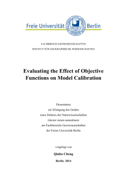 Evaluating the Effect of Objective Functions on - diss.fu