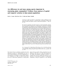 Are differences in seed mass among species important