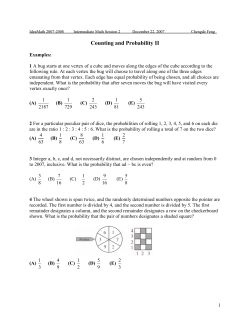 Counting and Probability II