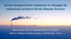 Arctic temperature response to changes in short