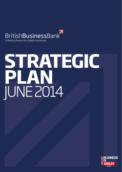 Strategic Plan - British Business Bank