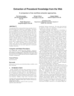 Extraction of Procedural Knowledge from the Web