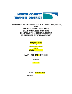 SWPPP Template - North County Transit District