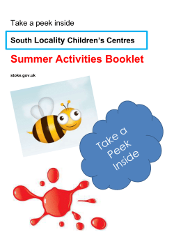 Summer Activities Booklet