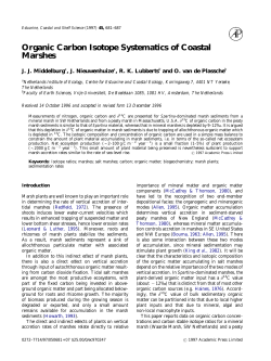 Organic Carbon Isotope Systematics of Coastal Marshes