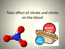Toxic effect of nitrate and nitrite on the blood