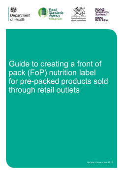 Guide to creating a front of pack (FoP)