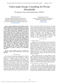 Tailor-made Energy Consulting for Private Households