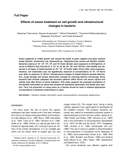 Effect of Ozone on Cell Growth
