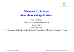 Minimum Cycle Bases Algorithms and Applications