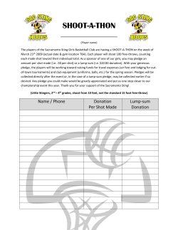 SHOOT-A-THON (Player name) The players of the Sacramento