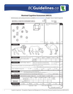 Montreal Cognitive Assessment (MOCA)