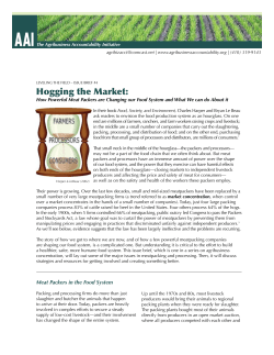 Hogging the Market