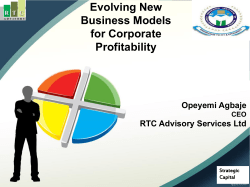 MR Opeyemi Agbaje Evolving New Business Models for Corporate