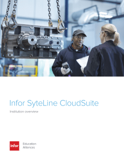 Infor SyteLine CloudSuite