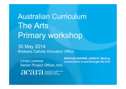 The Arts Primary workshop