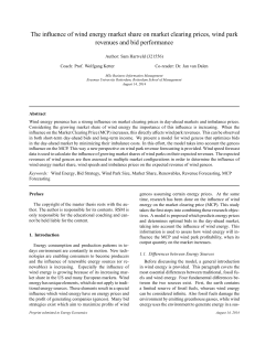 The influence of wind energy market share on market clearing prices