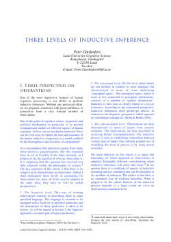 three levels of inductive inference