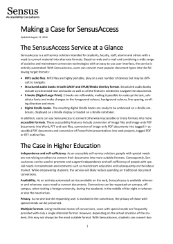 Braille with SensusAccess