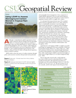 Using LiDAR to Assess Aboveground Carbon Stored in Tropical