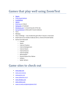 Games that play well using ZoomText Game sites to