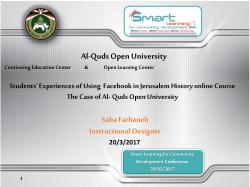 Students` Experiences in Using Facebook in Jerusalem History Course