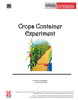 Crops Container Experiment - University of Nebraska&ndash;Lincoln