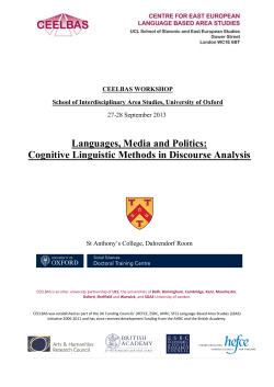 Languages, Media and Politics: Cognitive Linguistic