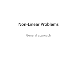 Non-Linear Problems