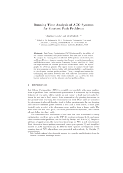 Running Time Analysis of ACO Systems for Shortest Path Problems