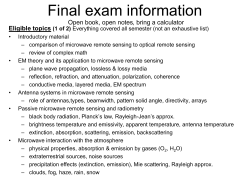 Exam info